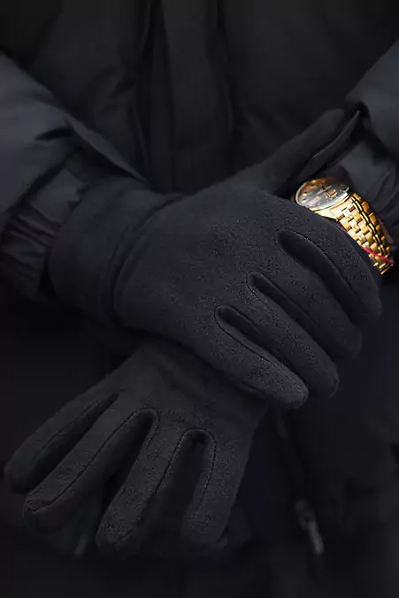 image of black man gloves on hands